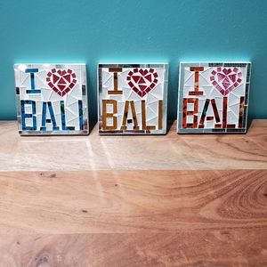 Mosaic coasters from Bali, Indonesia (Set of 3)